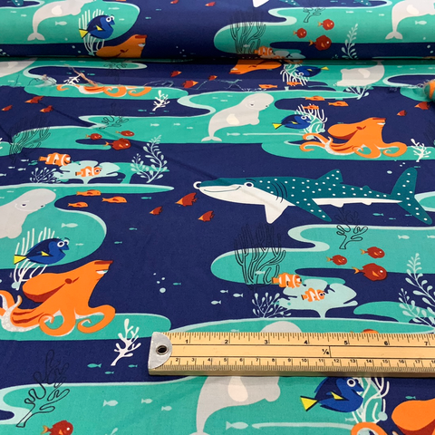 Finding Dory - Blue - 100% Cotton Fabric - LFH13