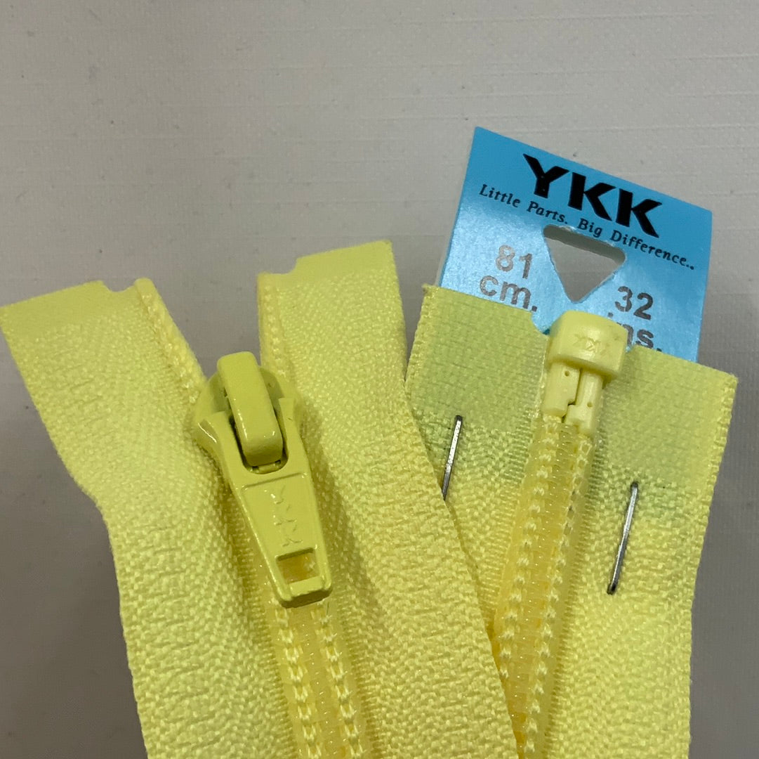 YKK Nylon Open End Zip 81cm 32inch: Lemon (503) ZS1\D1