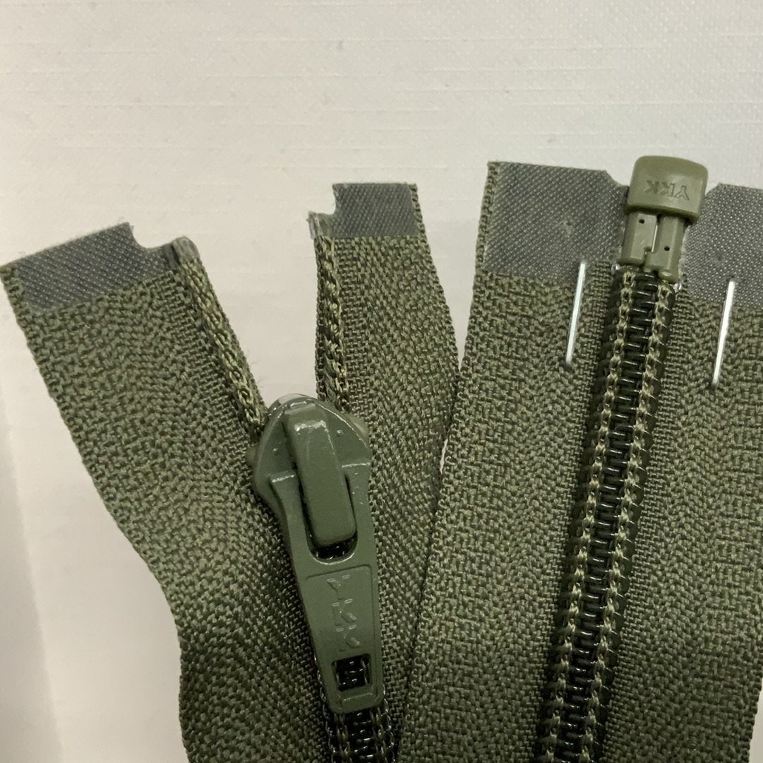 YKK Nylon Open End Zip 41cm 16inch: Khaki (566) ZS1\U9