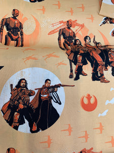 Star Wars Fabric - Characters On Orange LFA22