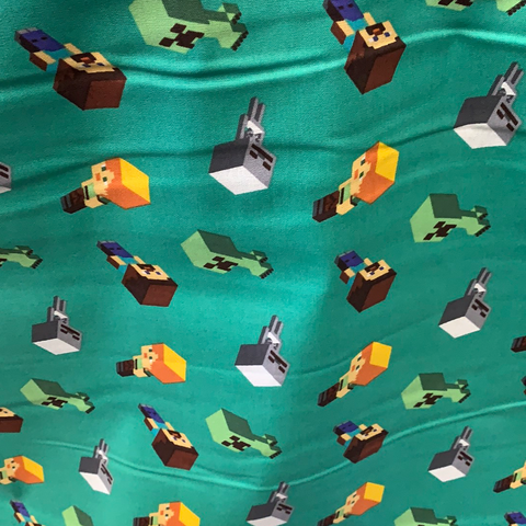 Minecraft Fabric - Characters On Green LFD23