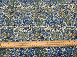 Liberty Fabric Pheasant Forest Blue Per 50cm CA14
