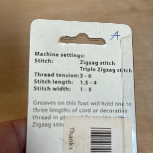 Janome 3-Way Cording Foot Category A