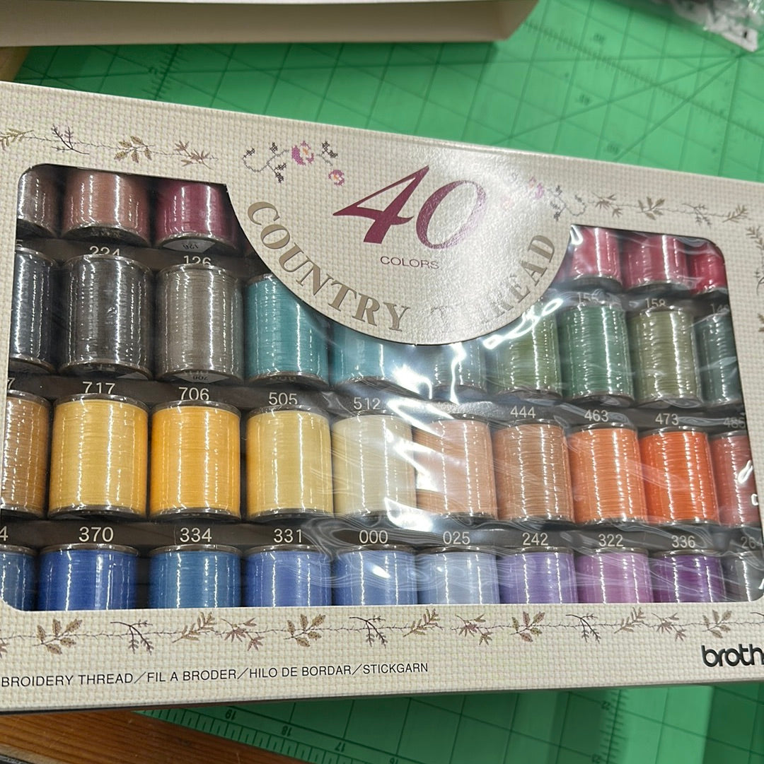 Brother Embroidery Thread - 40 Country Colours