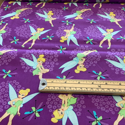 Disney - Tinkerbell Toss- 100% Cotton Fabric - LFG13