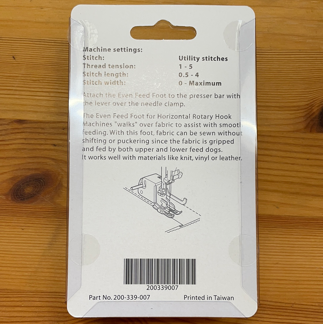 Janome Open Toe Walking Foot Cat B 200339007