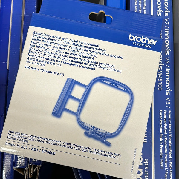 EF74S Brother Embroidery Frame With Decal Set 100mm x 100mm