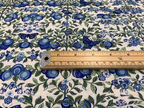 Liberty Fabric Orchard Blue Per 50cm CA04