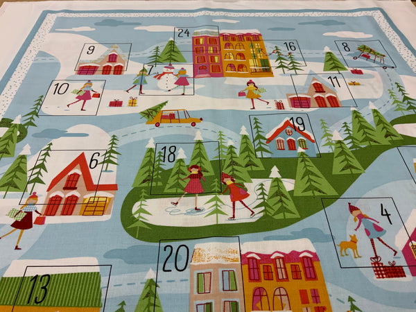 XP031 Winter Advent Christmas Panel from cotton craft company