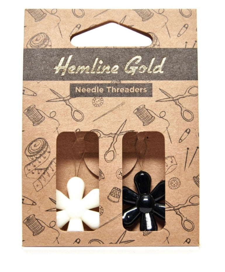 Hemline Gold Needle Threaders - 2 Pieces