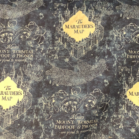 Harry Potter Fabric - Marauders Map LFE16