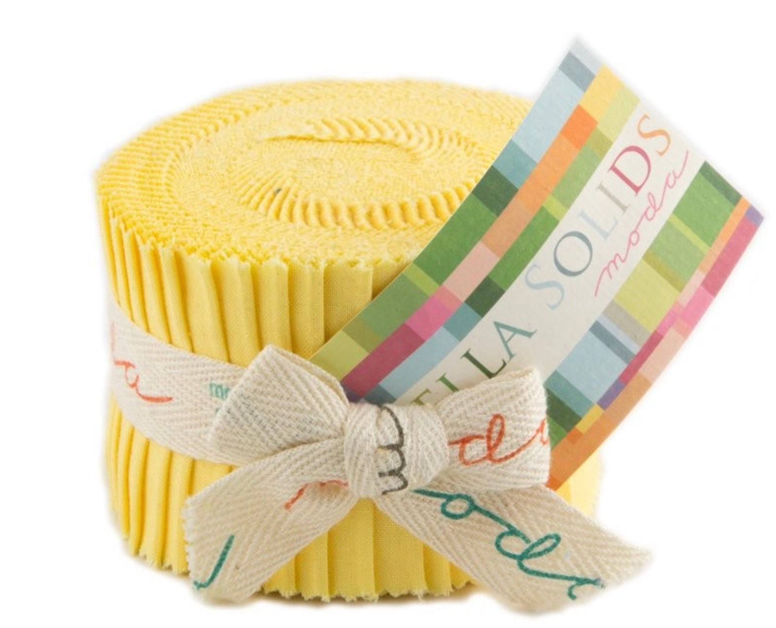 Bella Solids: Shade 9900JJR-23 Yellow | Moda Junior Jelly Roll