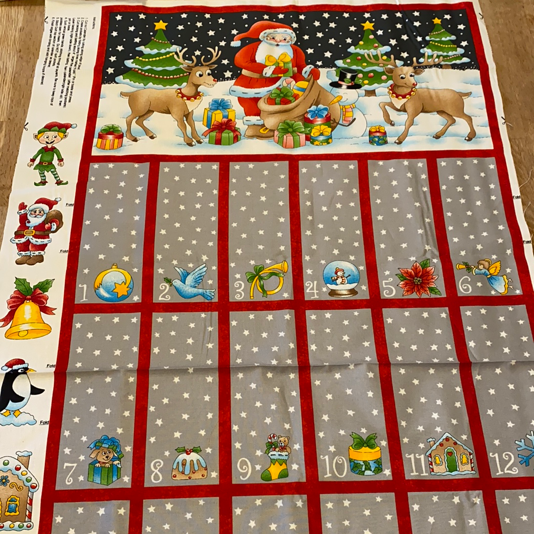 XP006 Christmas advent Panel grey nutex