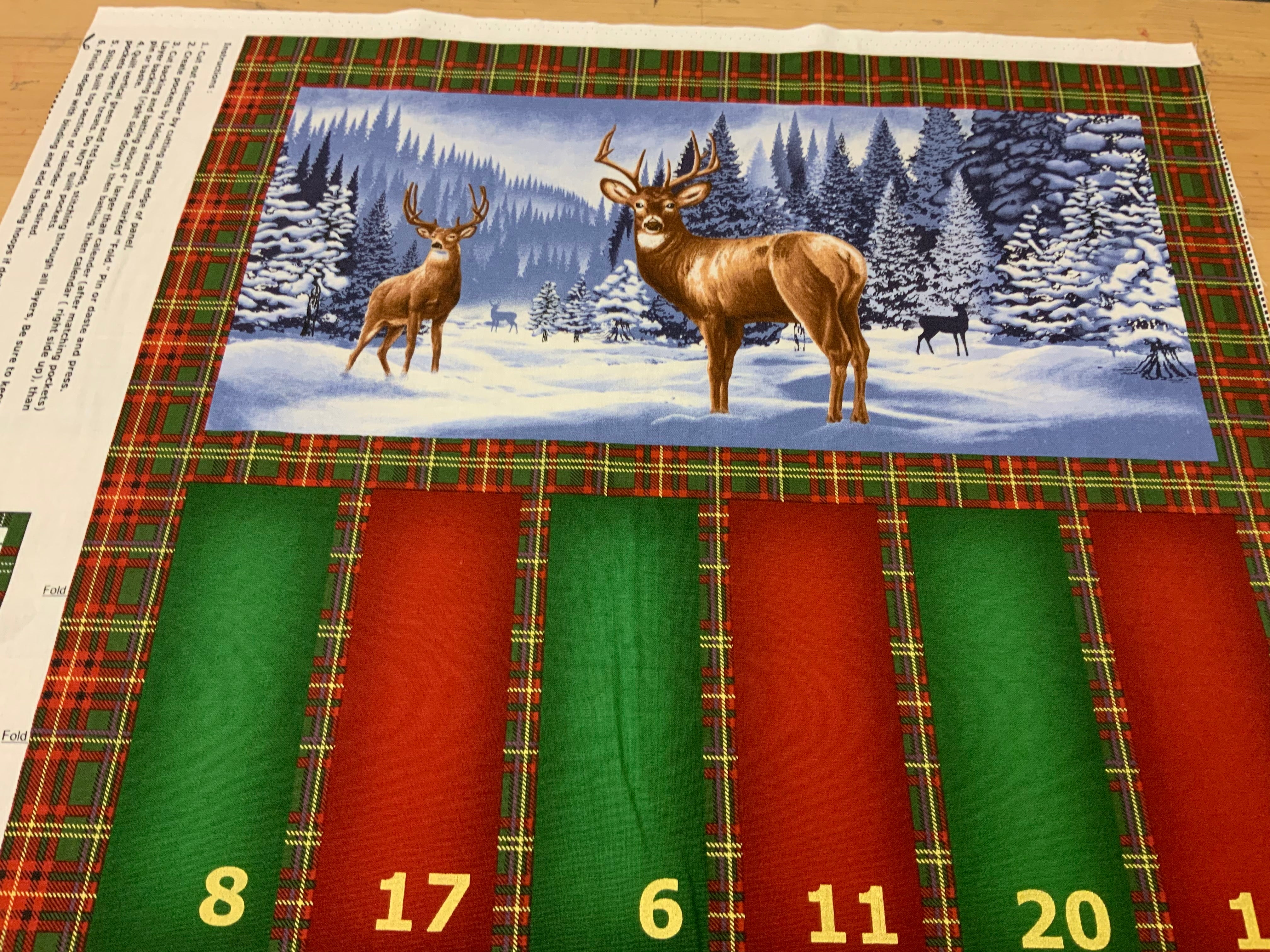 XP041-Festive scenery Christmas Advent Panel - Littondale