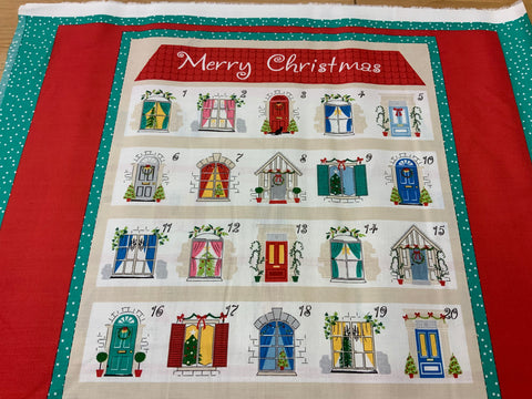 XP026 House Advent Christmas Panel from Makower Fabric