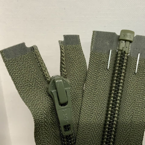 YKK Nylon Open End Zip 25cm 10inch: Khaki (566) ZS1\U12