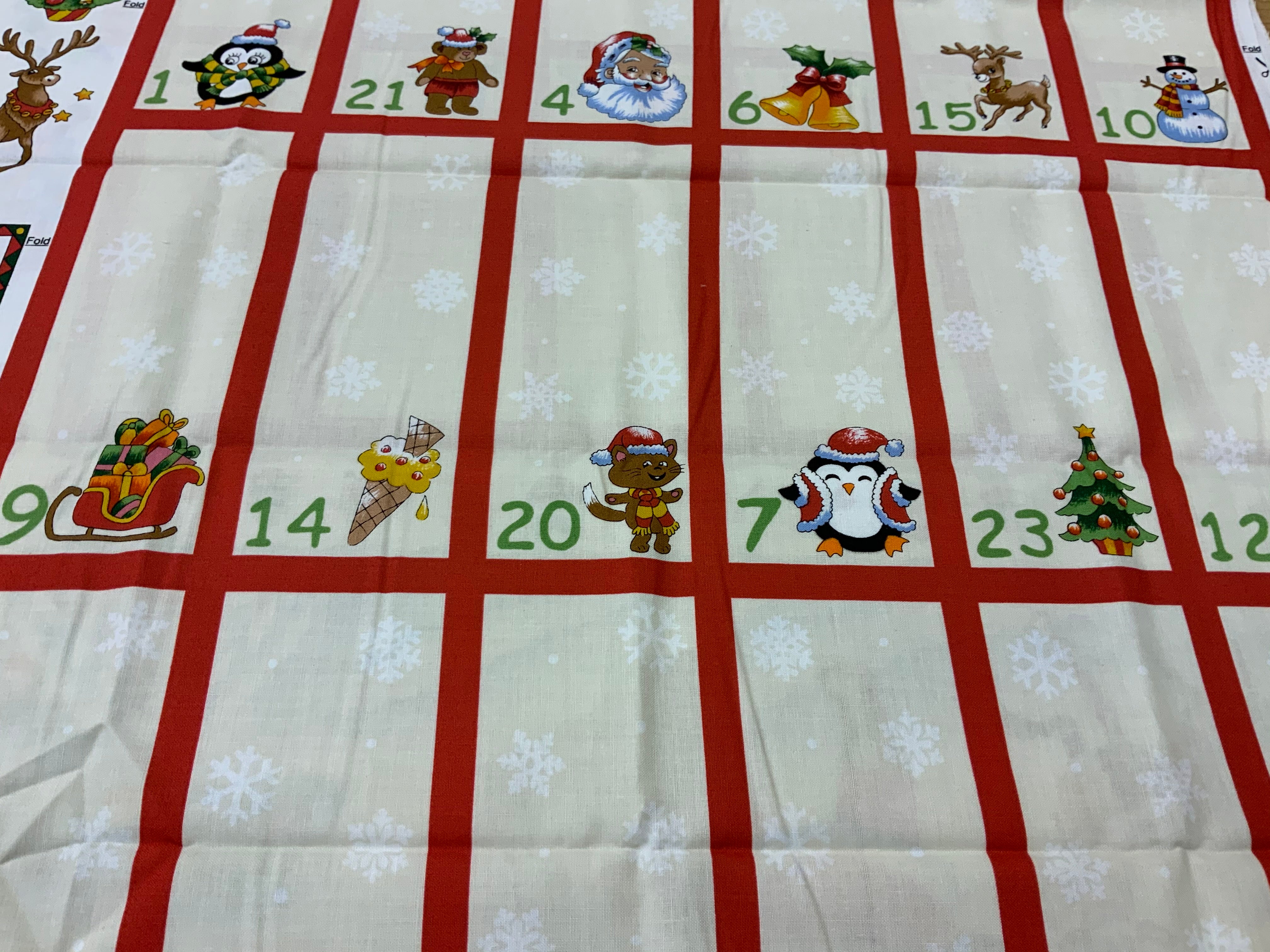 XP035 Santa on Roof Christmas Panel easy fold Nutex