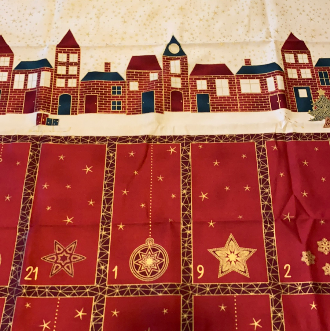 XP007 Christmas advent Panel Stoff