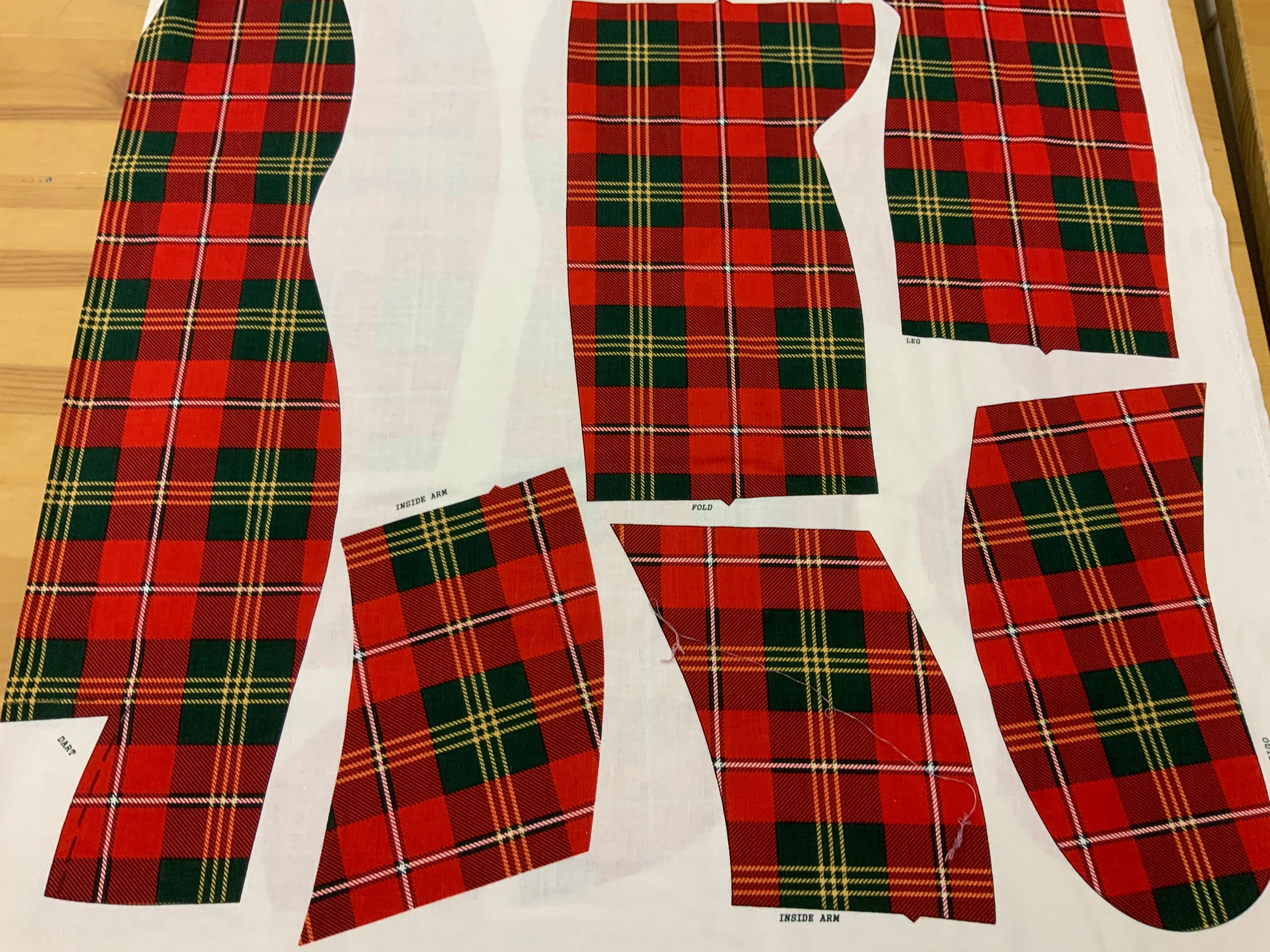 XP033 Make Your own Tartan Teddy Bear Christmas Panel