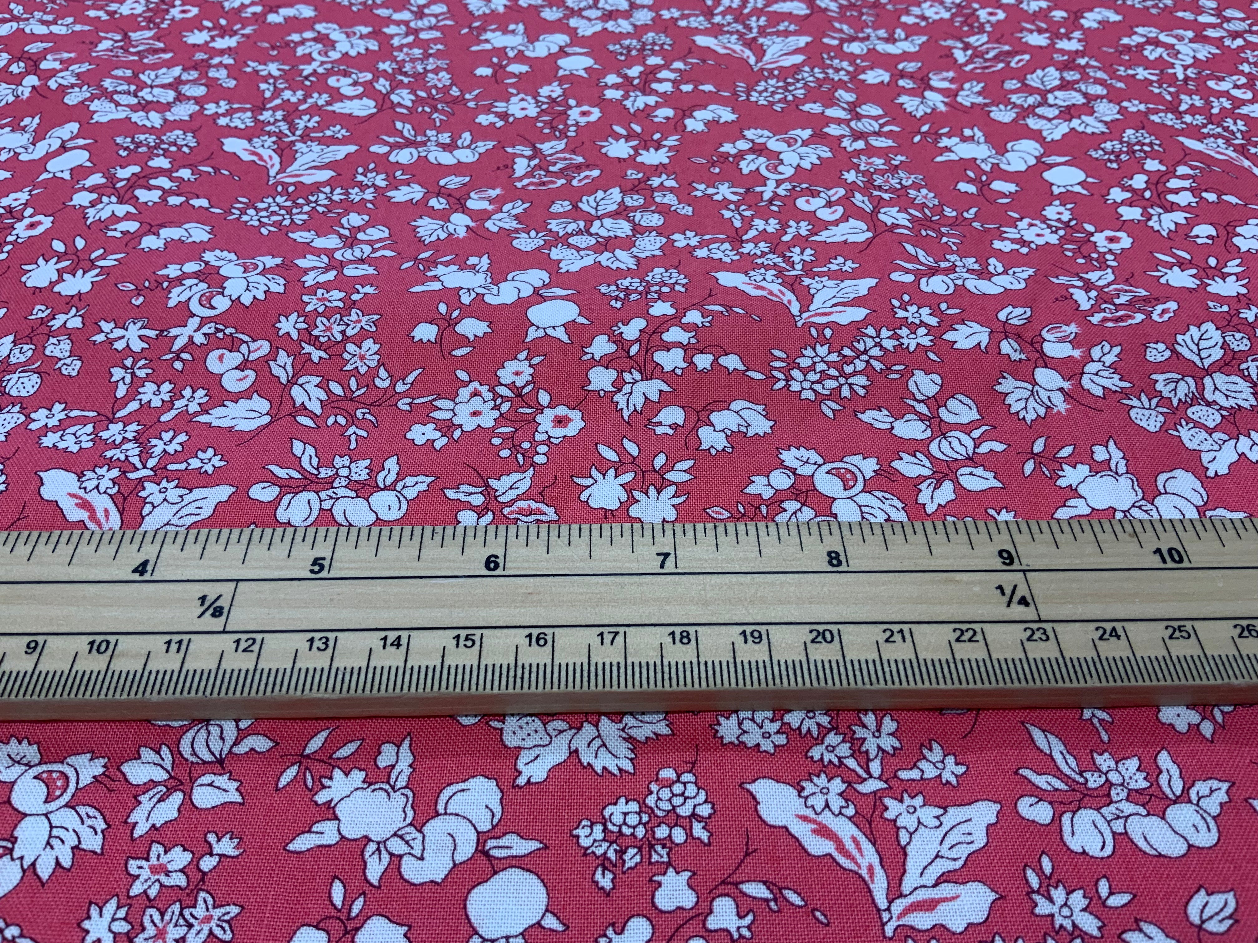 Liberty Fabric Fruit Silhouette Pink  - 1/2 metre