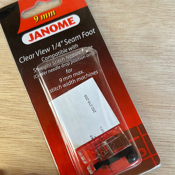 Janome Clear View 1/4 inch Seam Foot Category D