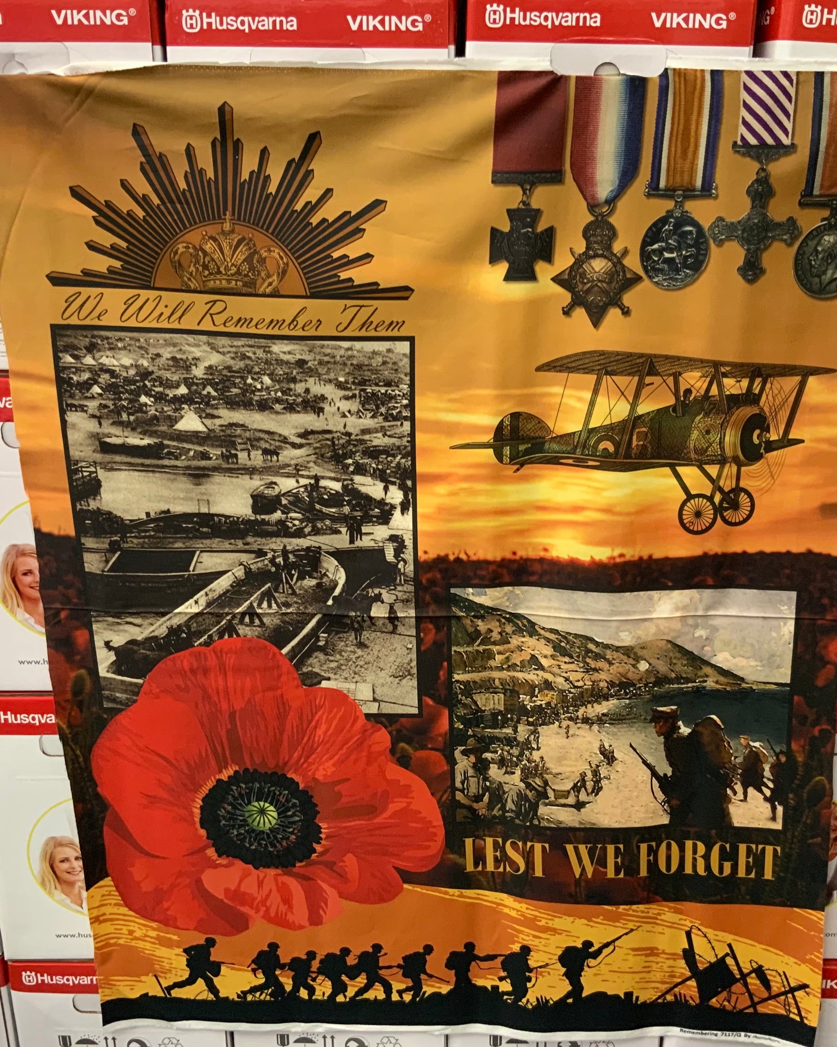 Remembering (7117/Q)- 100% Cotton Fabric by Kennard & Kennard. Panel