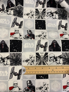 Star Wars Fabric - Dark Side On White LFA05