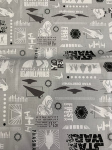 Star Wars Fabric - First Order On Grey LFA16