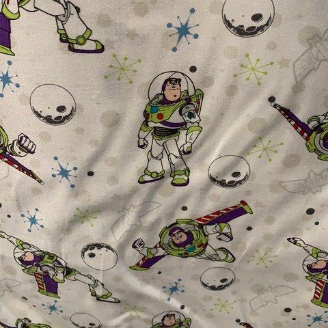 Toy Story Fabric - Buzz Lightyear On White LFF16