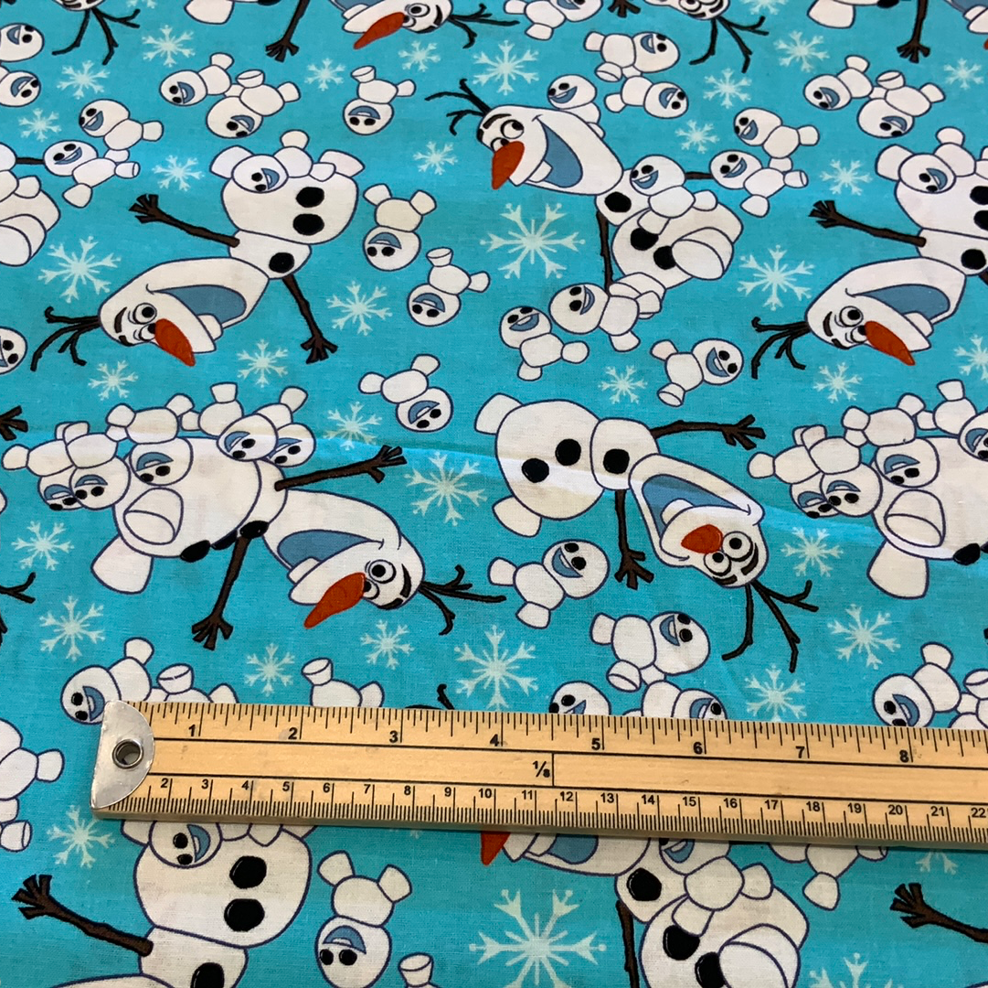 Frozen-  Olaf Sneeze - 100% Cotton Fabric  LFG03