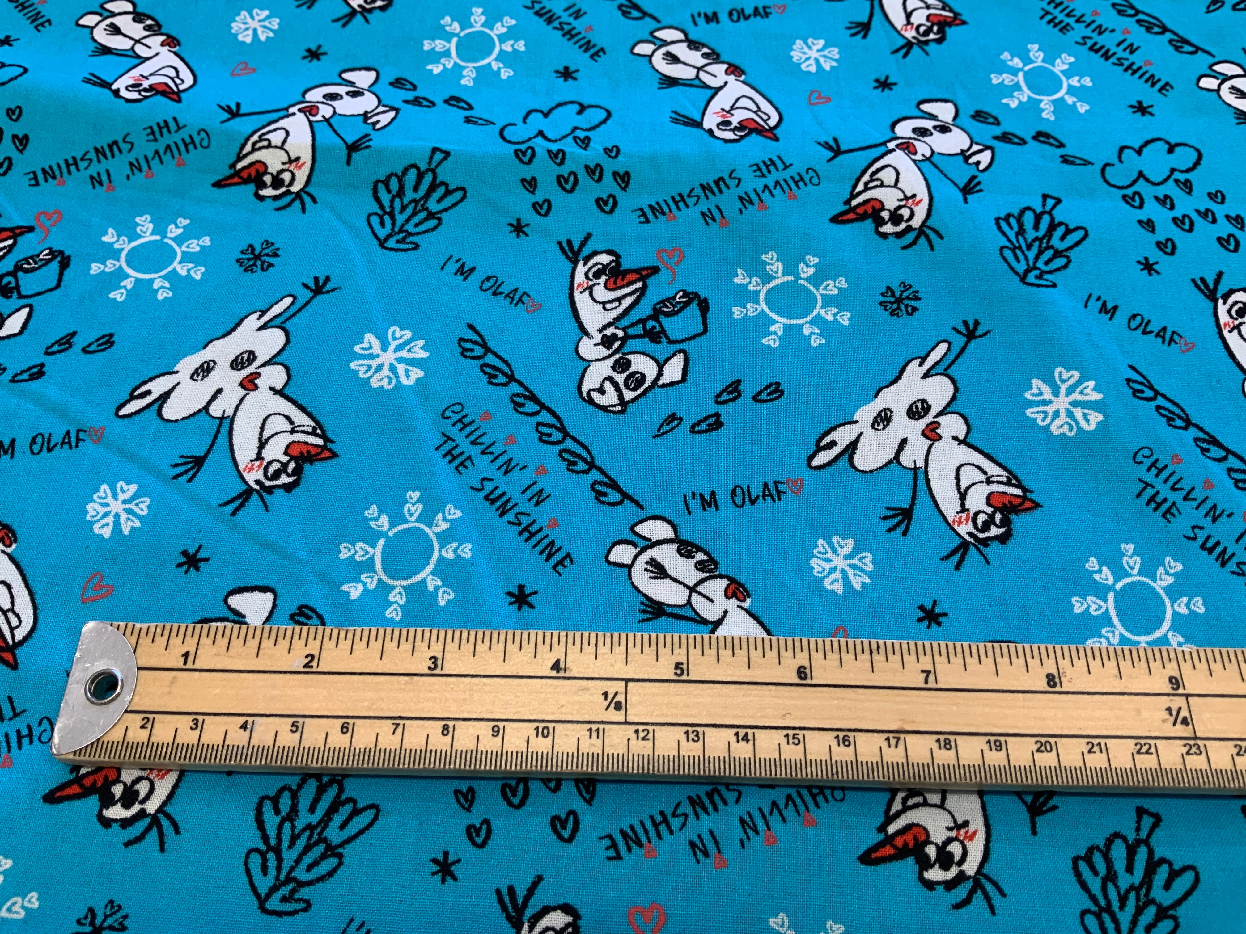 Frozen Olaf Sunshine - 100% Cotton Fabric - LFG02