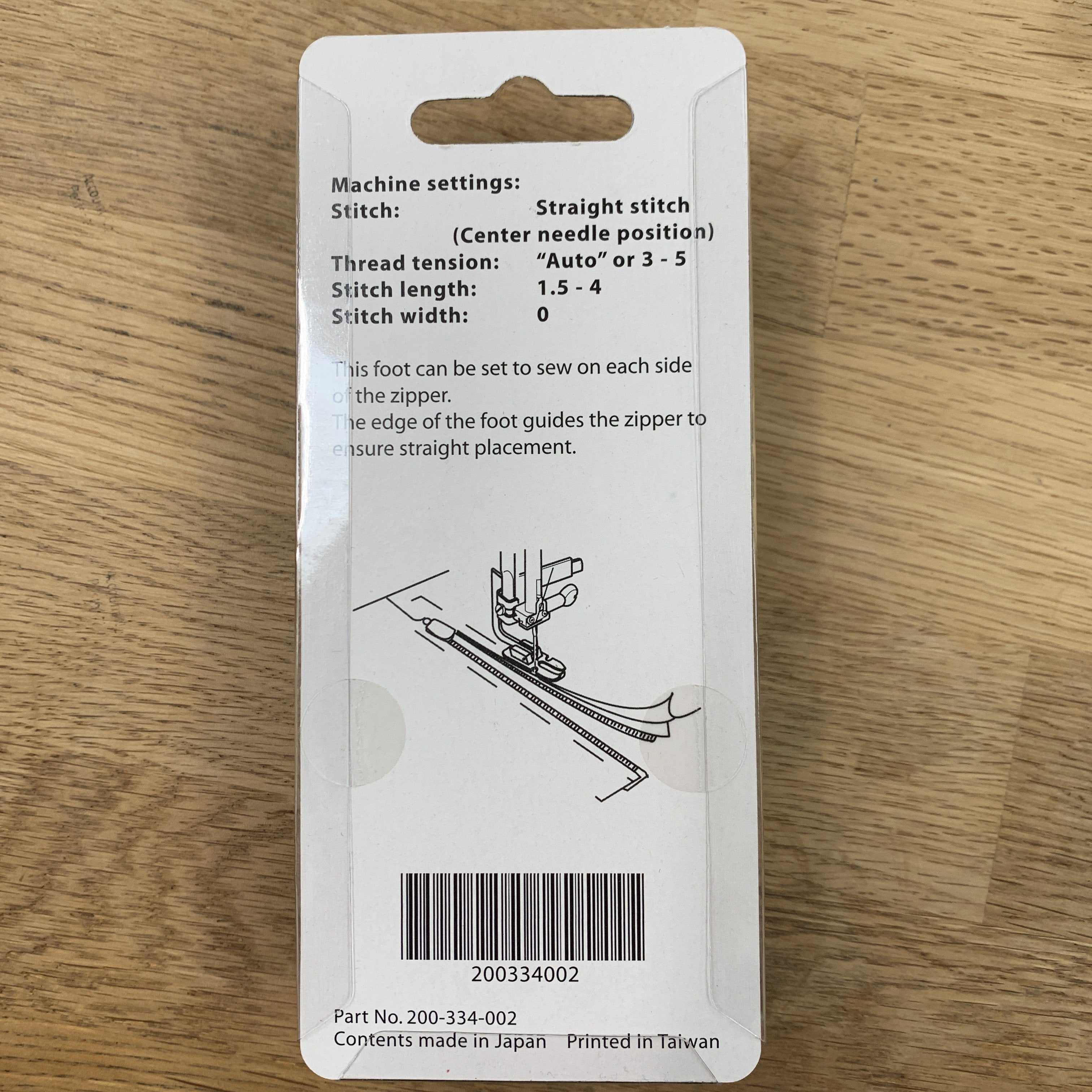 Janome Adjustable Zipper Foot/Piping Foot Category C-Sewing Feet-fabricmouse-Fabric Mouse