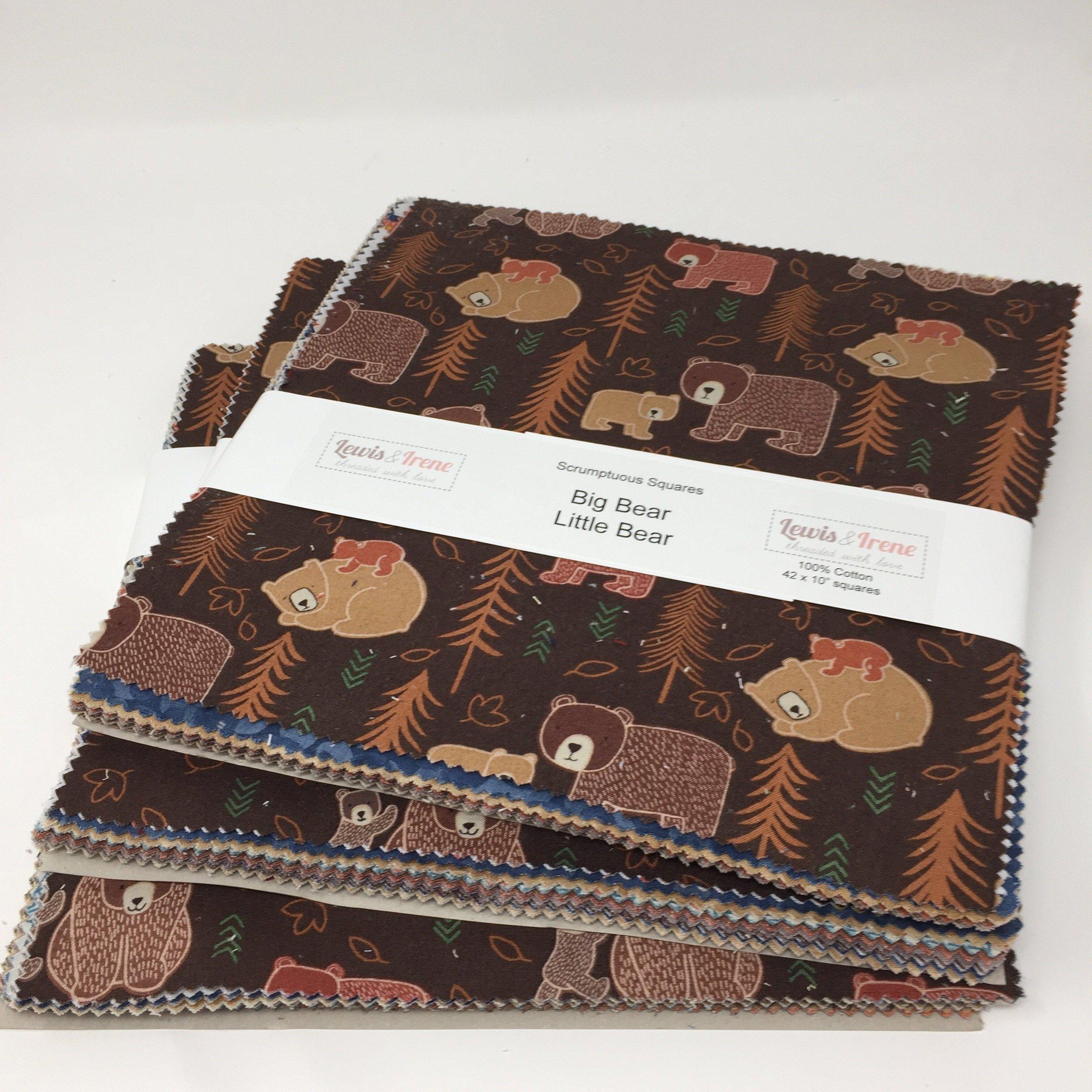 Lewis & Irene Scrumptuous Squares Big Bear Little Bear Layer cake SMSSQ-Fabric-Lewis & Irene-Fabric Mouse