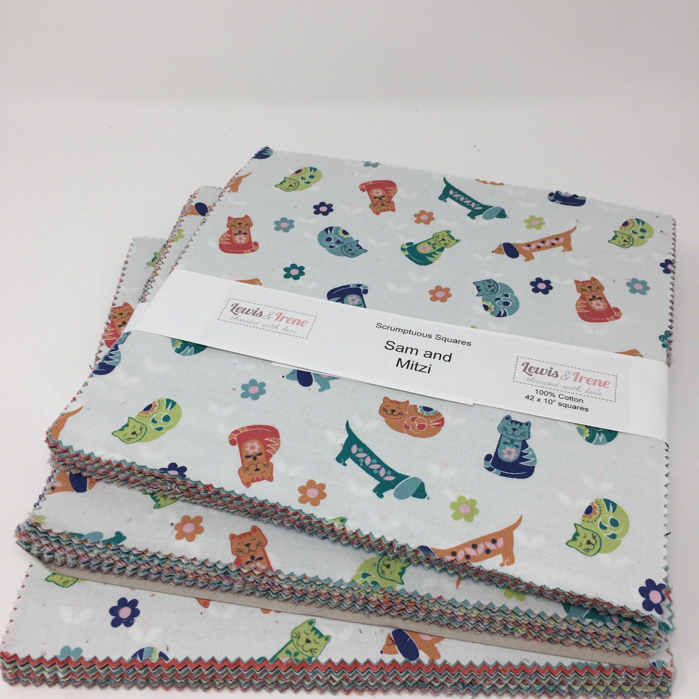 Lewis & Irene Scrumptuous Squares Sam & Mitzi Layer cake HSSSQ-Fabric-Lewis & Irene-Fabric Mouse