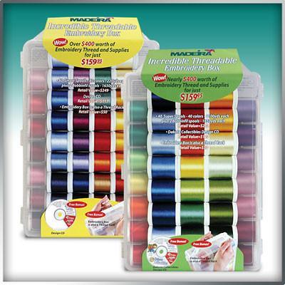 Madeira Rayon 40 Embroidery Thread in Threadable Travel Box-Thread-Madeira Thread-Fabric Mouse