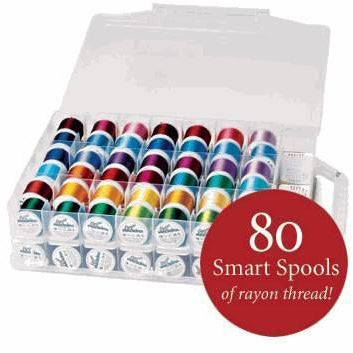 Madeira Rayon 80 Embroidery Thread in Threadable Travel Box-Thread-Madeira Thread-Fabric Mouse