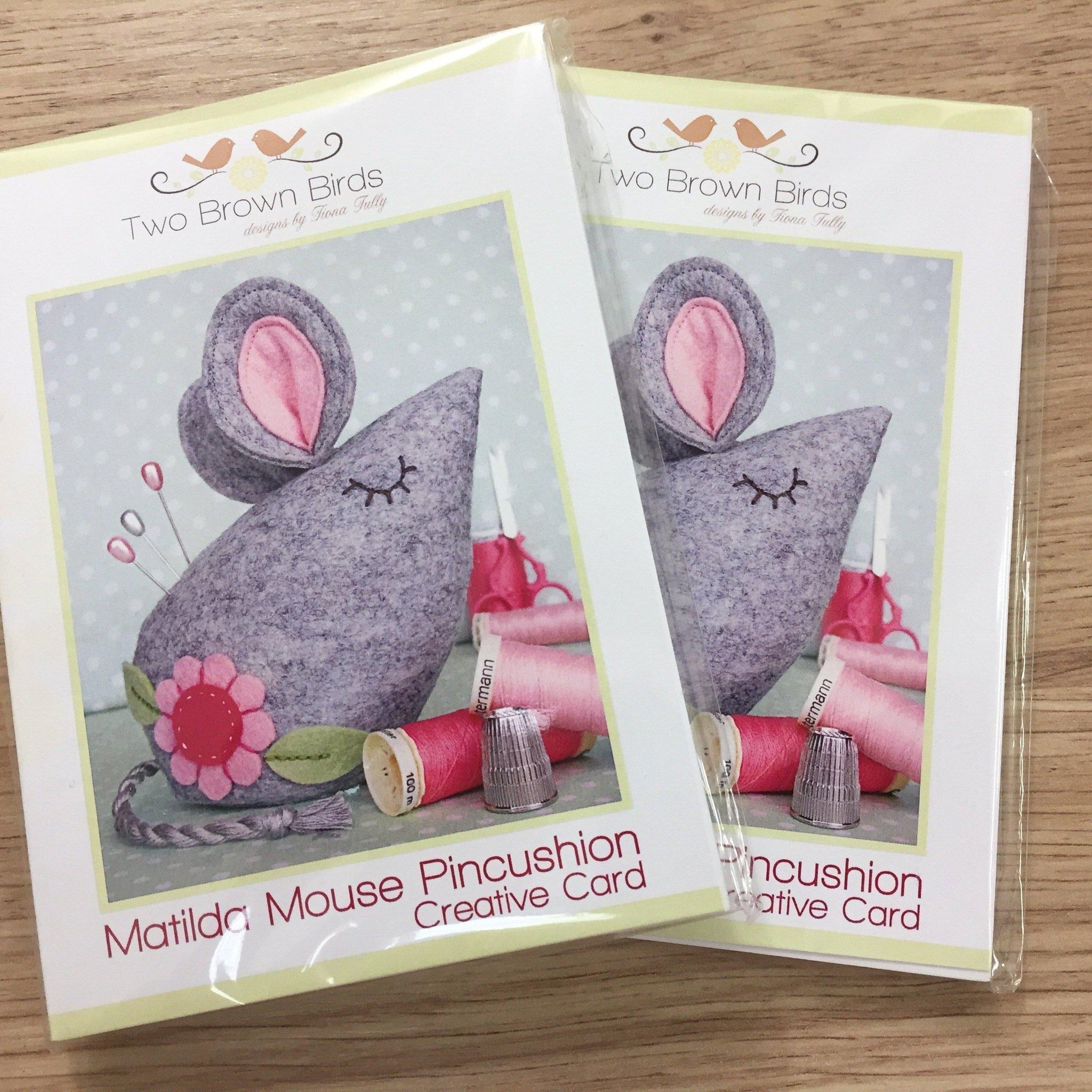 Matilda mouse pincushion creative card-Sewing Pattern-Fabric Mouse-Fabric Mouse