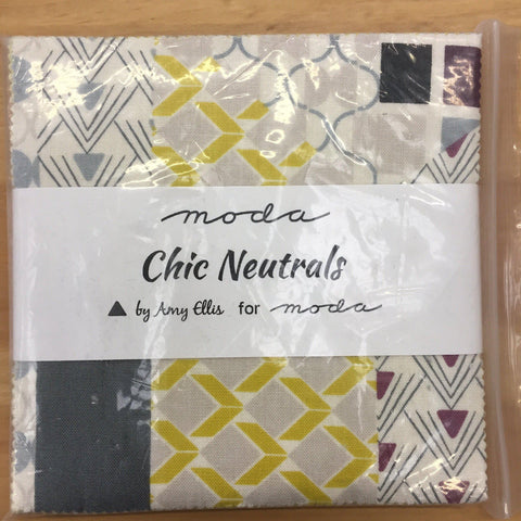 Moda Chic Neutrals Charm Pack by Amy Ellis-Charm Pack-Fabric Mouse-Fabric Mouse