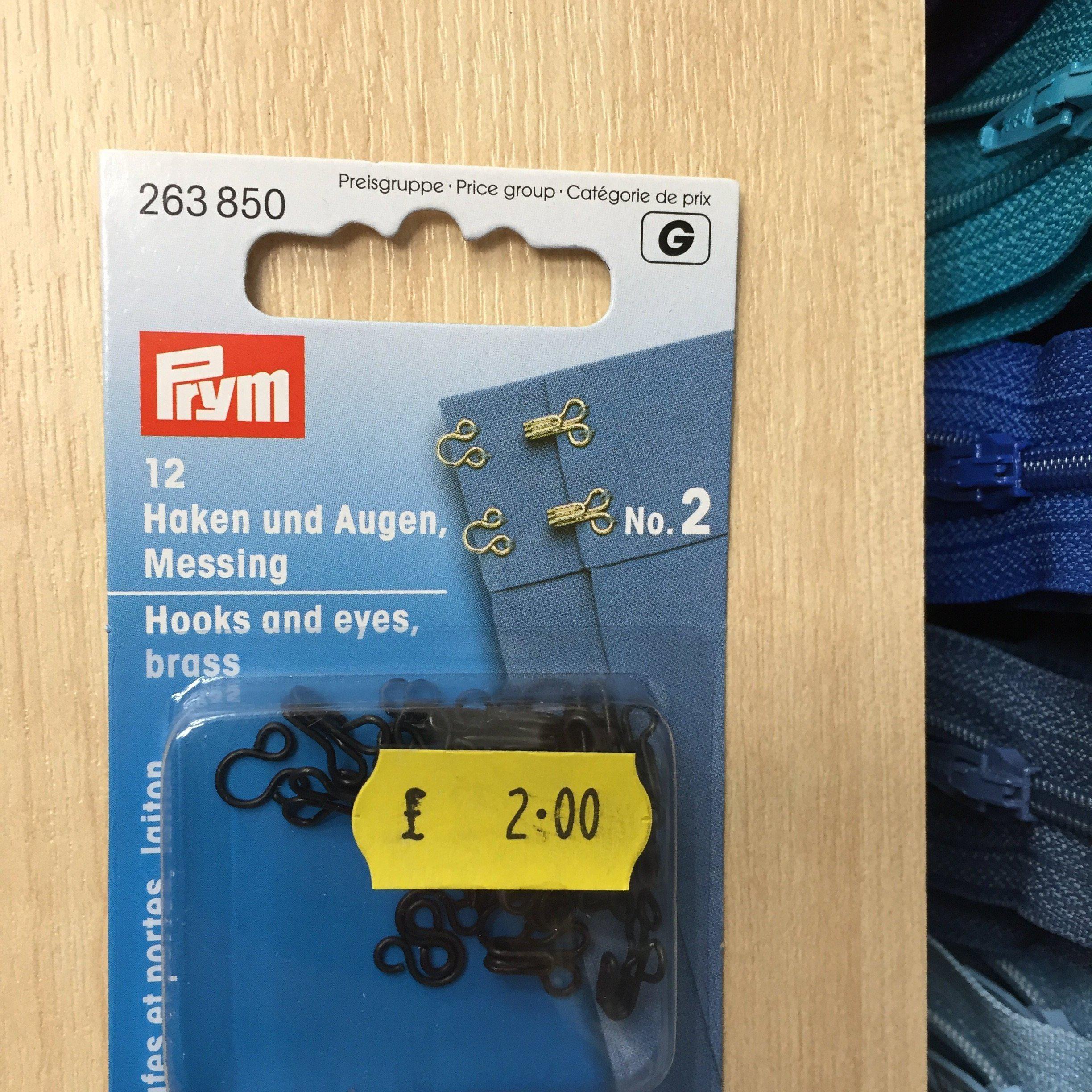 Prym brass hooks and eyes- 263850-Fabric Mouse-Fabric Mouse