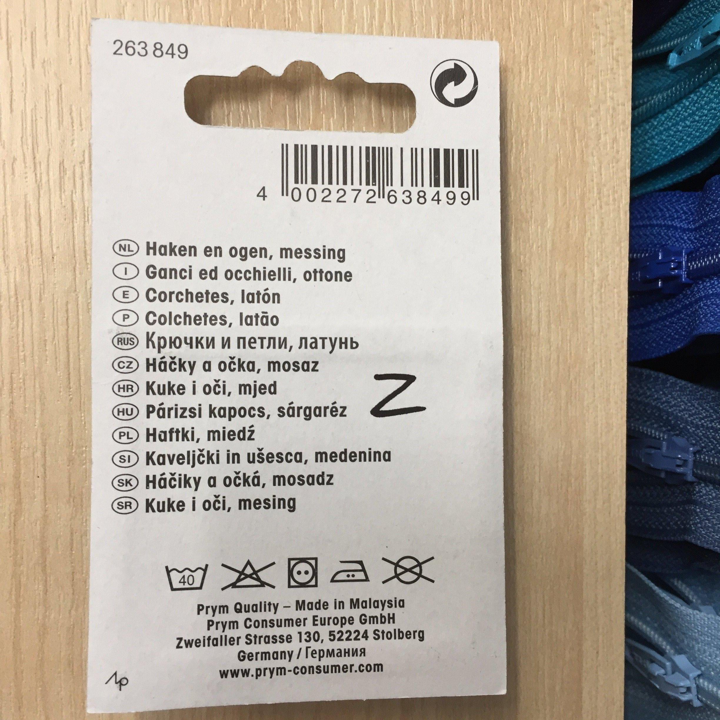 Prym brass hooks and eyes black No1- 263849-Fabric Mouse-Fabric Mouse