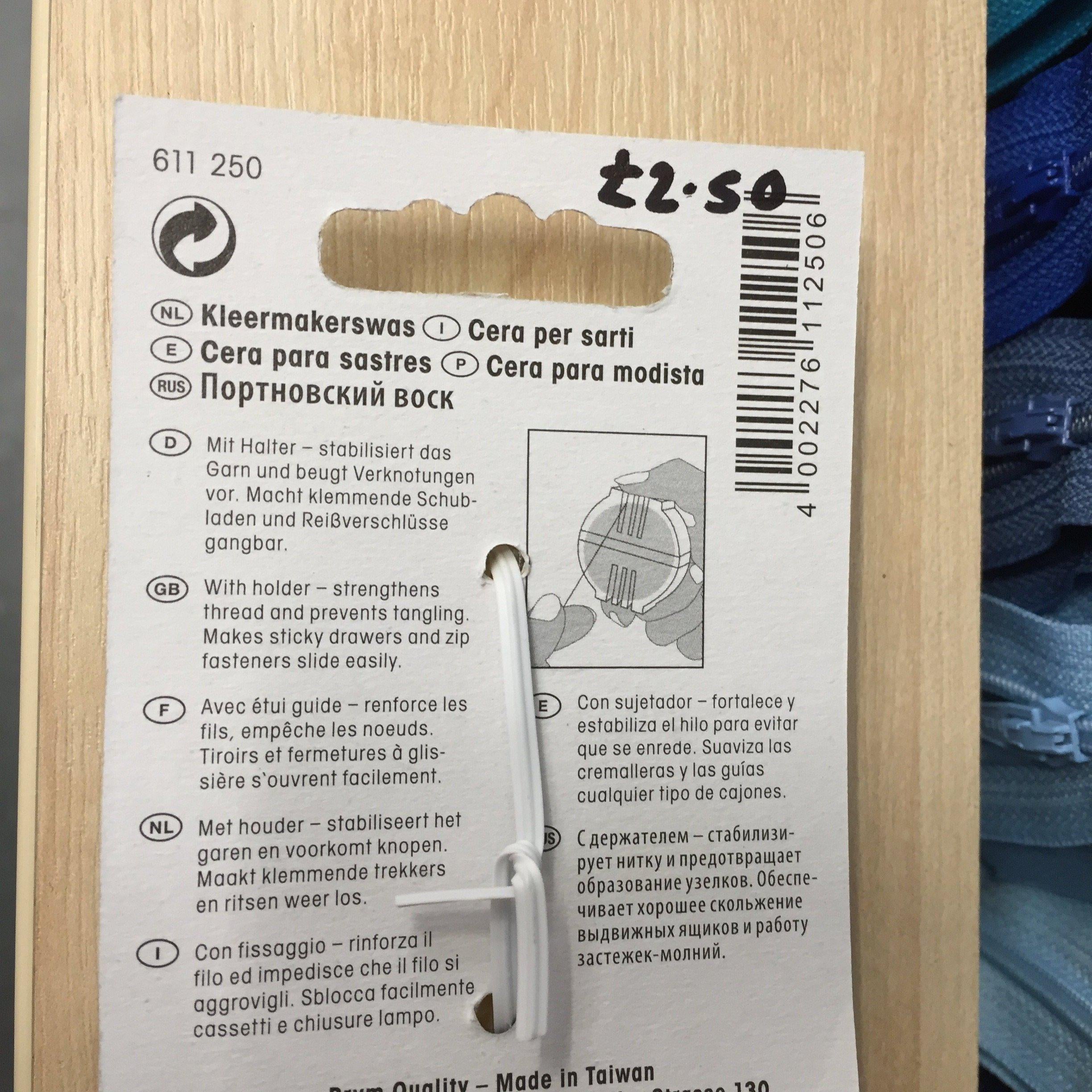 Prym Dressmaking wax-611250-Fabric Mouse-Fabric Mouse