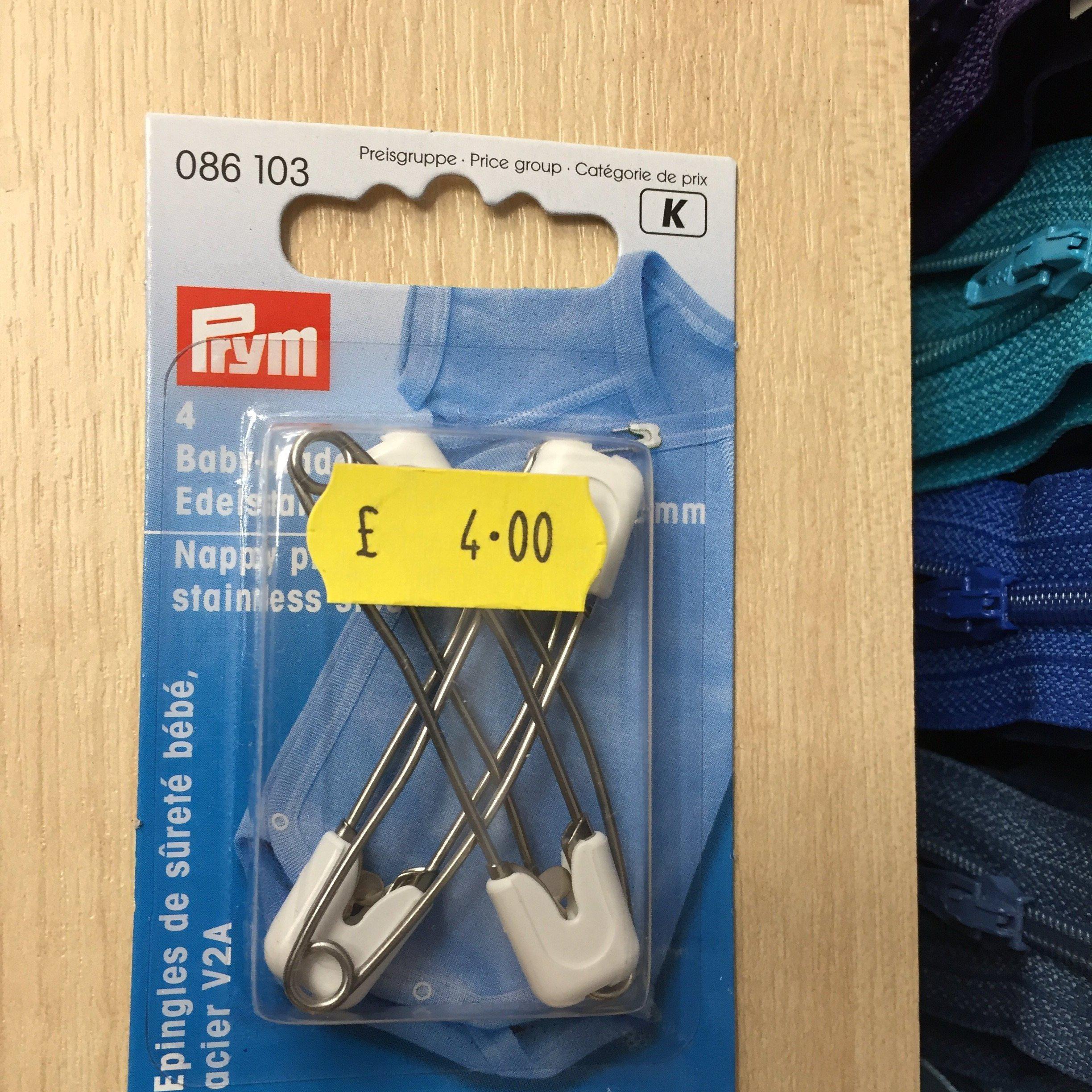 Prym Nappy Pins, stainless steel- 086103-Fabric Mouse-Fabric Mouse