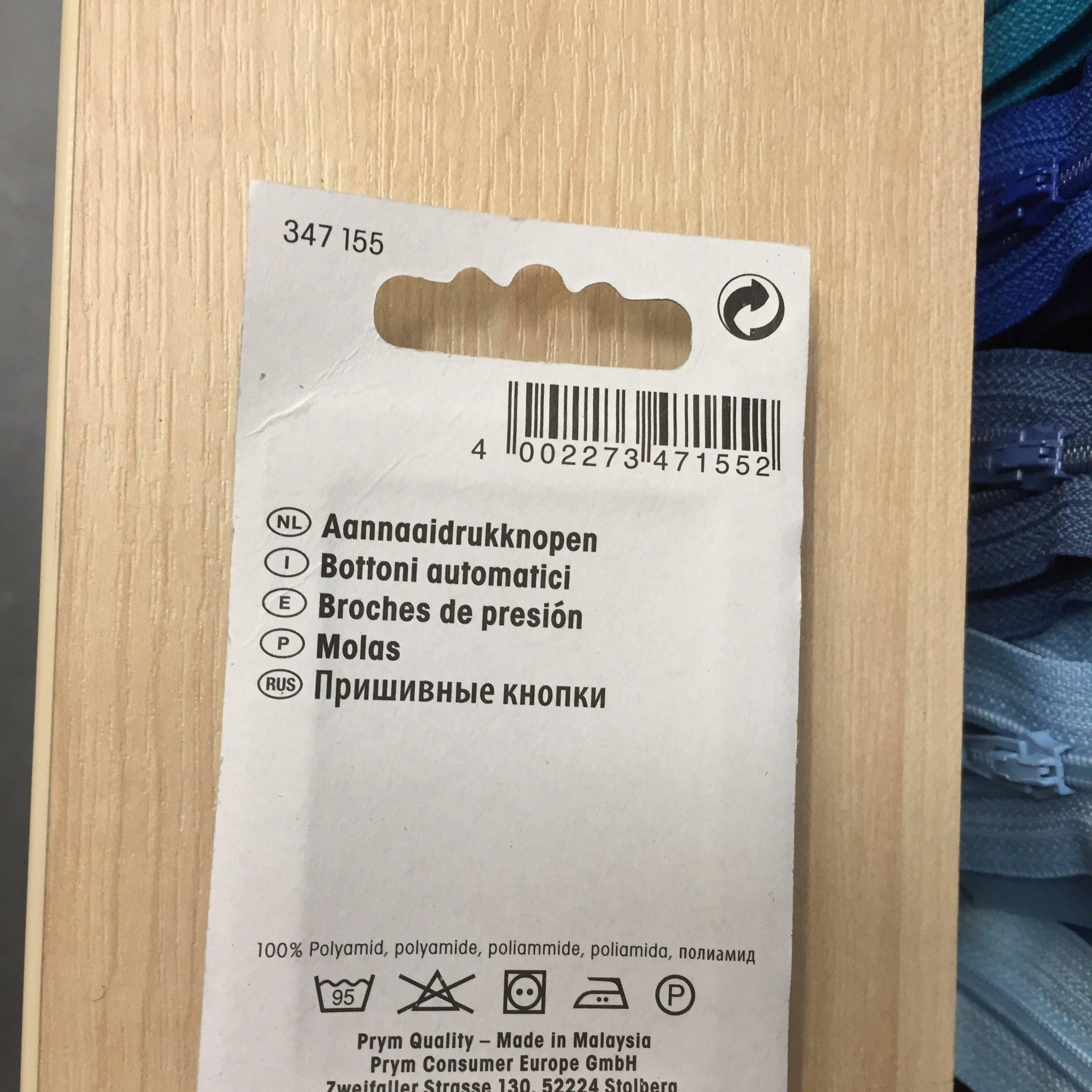 Prym snap fasteners 7mm- 347155-Fabric Mouse-Fabric Mouse