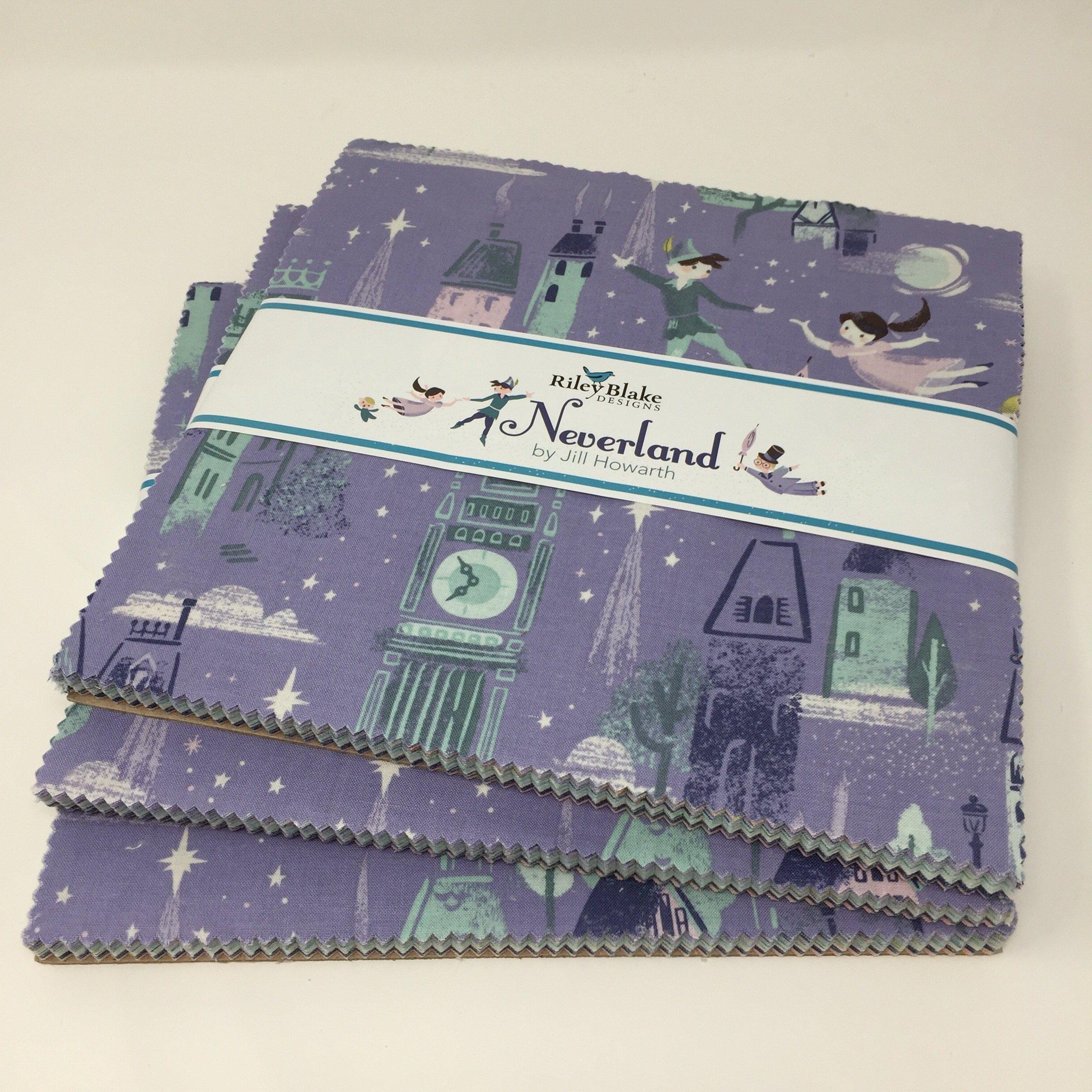 Riley Blake Neverland Layer cake by Jill Howarth 10-6570-42 Peter Pan, wendy, Hook-Fabric-Riley Blake-Fabric Mouse