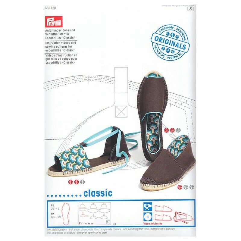 Prym Espadrilles Instruction Video and Patterns