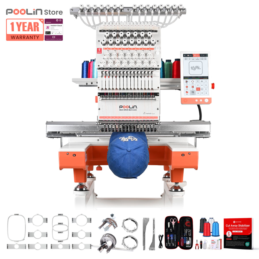 Poolin EOX 15 Needle Embroidery machine